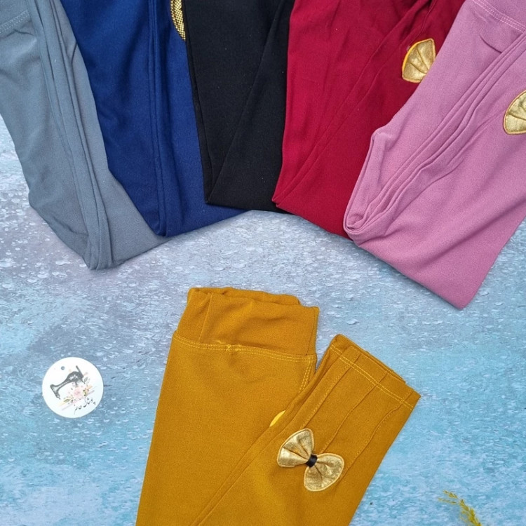 شلوار دخترانه ساپورتی زرشکی اسکاچی بچگانه جلو دوخت و کمرکش از سایز 55تا 85