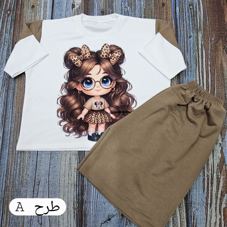 ست زنانه کراپ شورتک ویسکوز فری سایز 38 تا 44