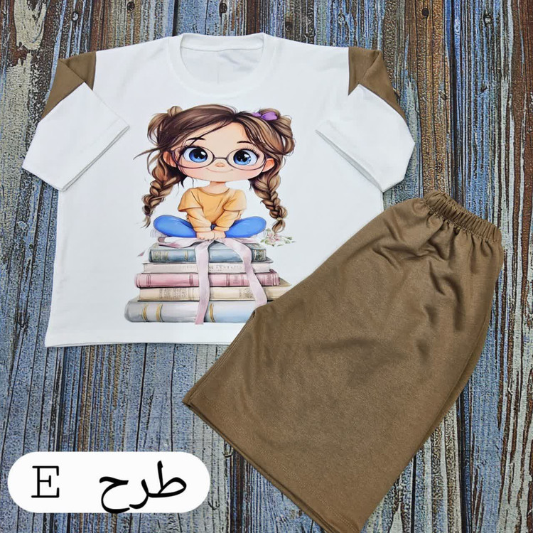 ست زنانه کراپ شورتک ویسکوز فری سایز 38 تا 44